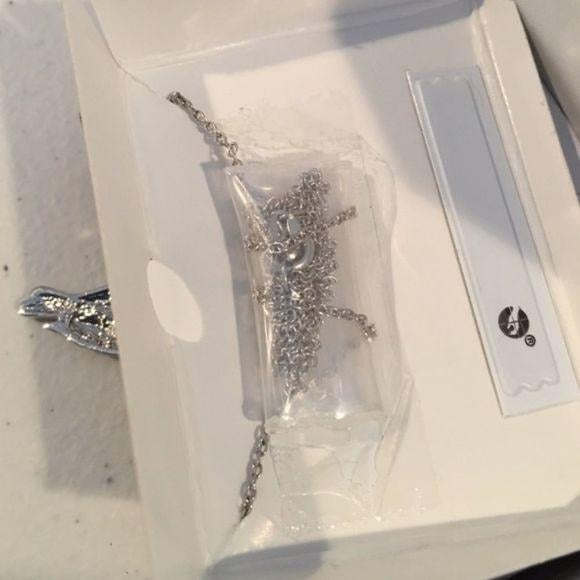 New Silver Red Bird Necklace