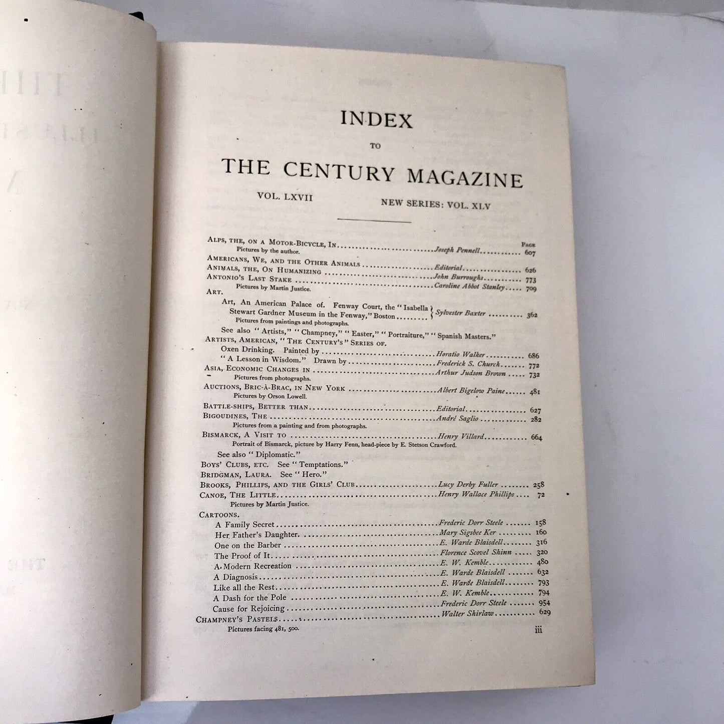 Antique 1904 Book “A Year Of The Century” Volume 1 The Century Co, New York