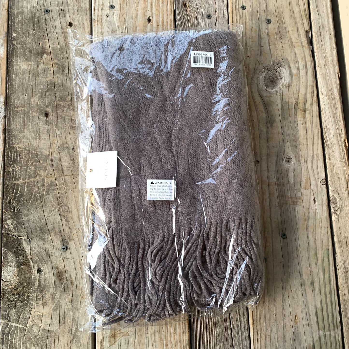 Solid Colored Knit Kimono Wrap Gray New OS