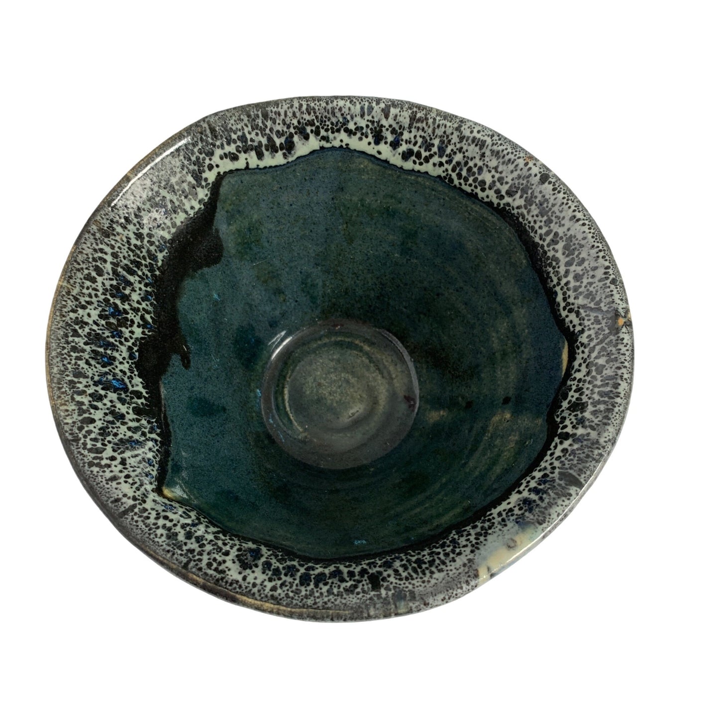 Amateur Pottery Small Bowl Stripe Glazed