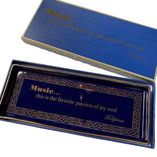 Rosanna Imports Music Ceramic Desk Tray Plate Decor in Box