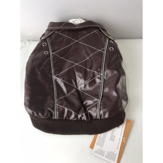 Pet Life 28BKSM Wuff-Rider Fashion Suede Stitched Pet Coat Jacket NWT