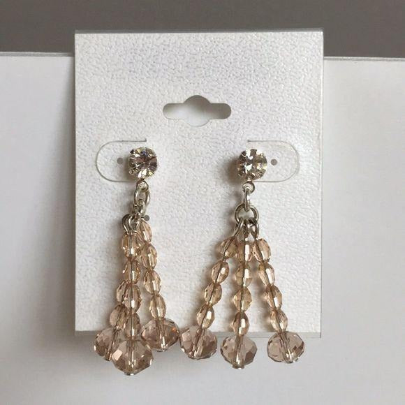 NEW Champagne Bead Chandelier Earrings