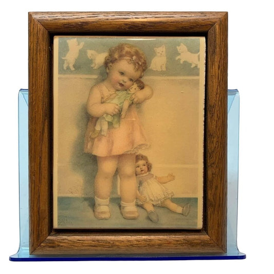 Vintage Bessie Pease Gutmann 1983 Framed Tile Print