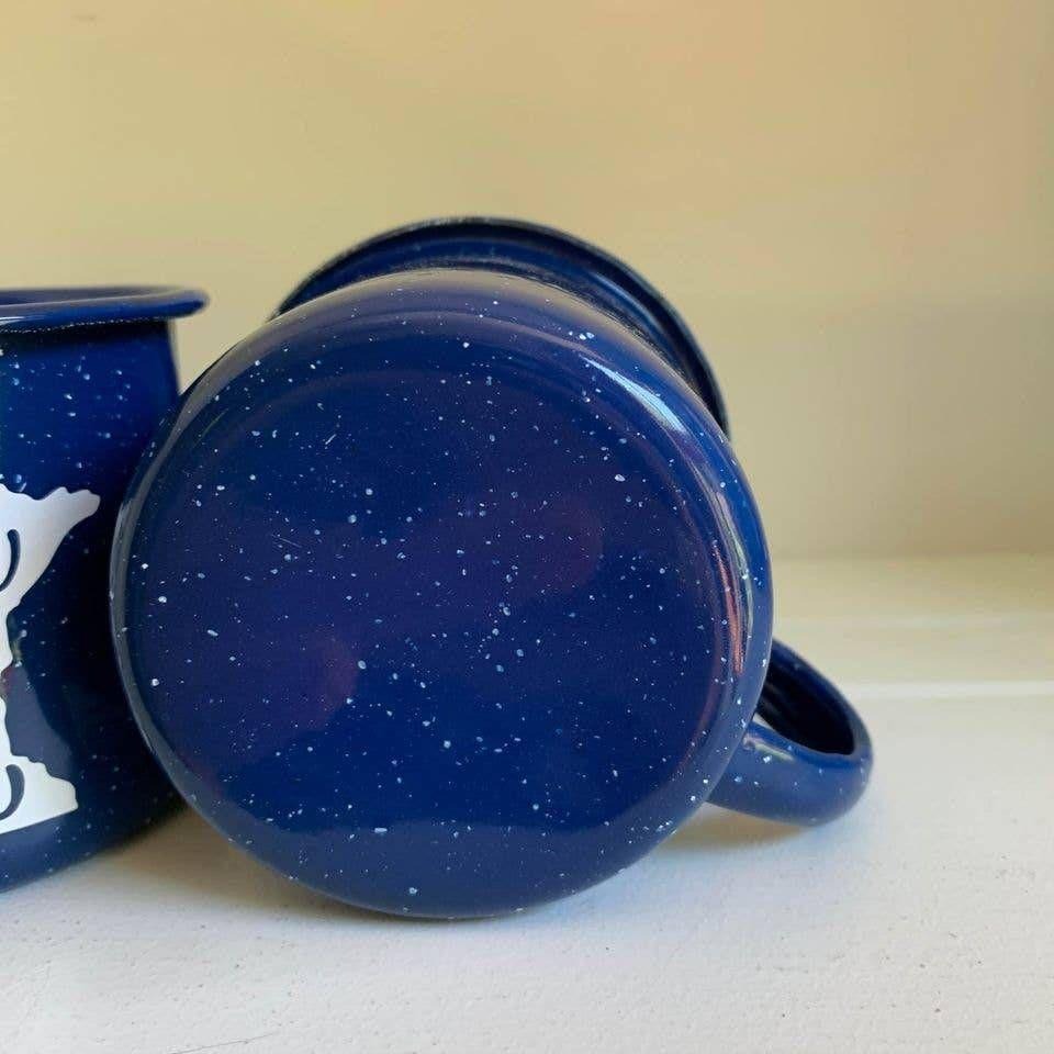 Minnesota Blue Enameled Metal Coffee Mug