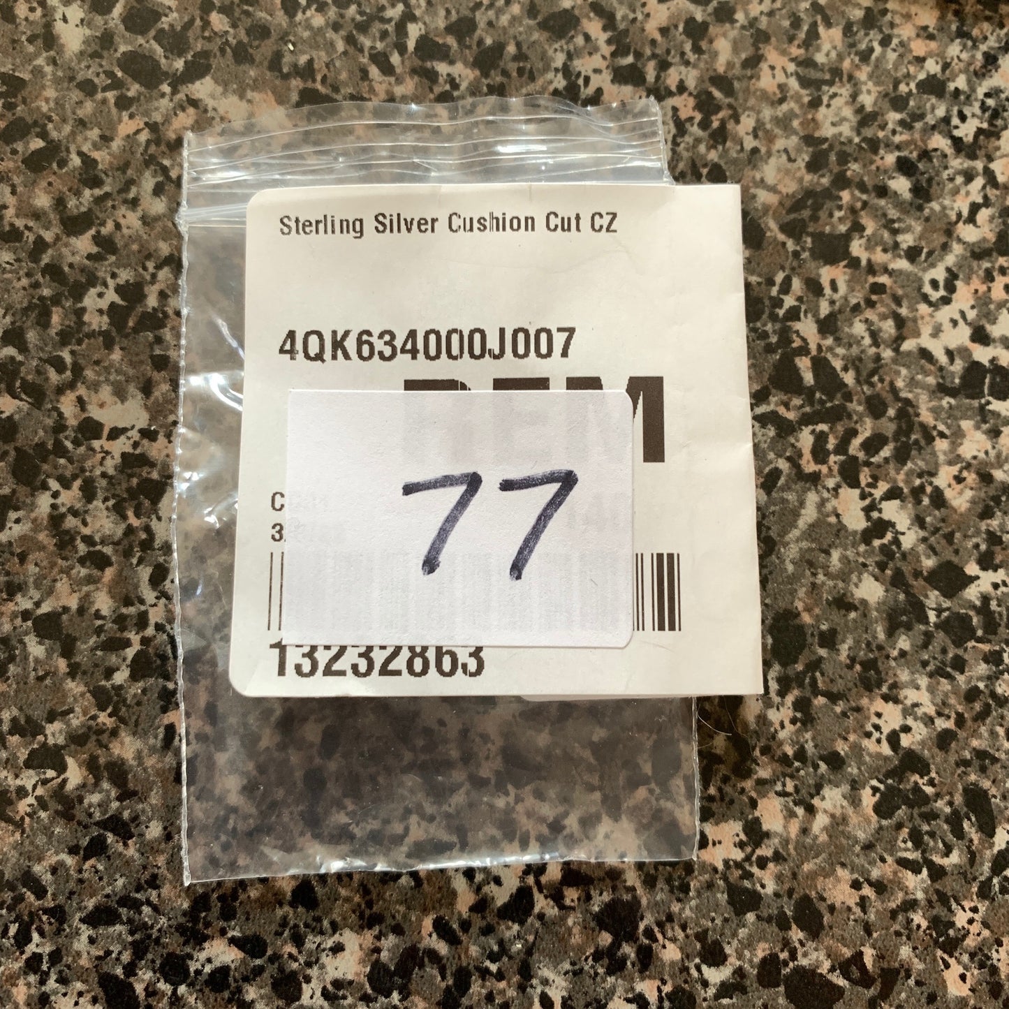 NEW Sterling Silver Cushion Cut CZ Ring