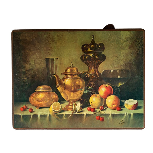 Vintage | 1970's Still Life Food Water Pitchers Signed Lori