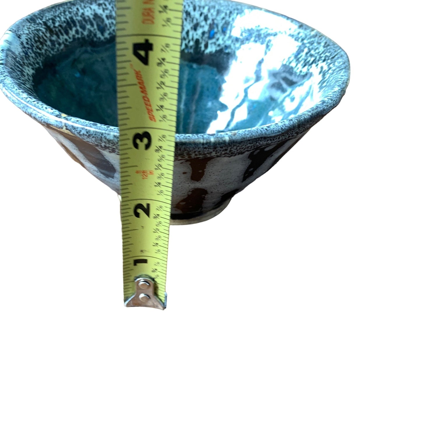 Amateur Pottery Small Bowl Stripe Glazed