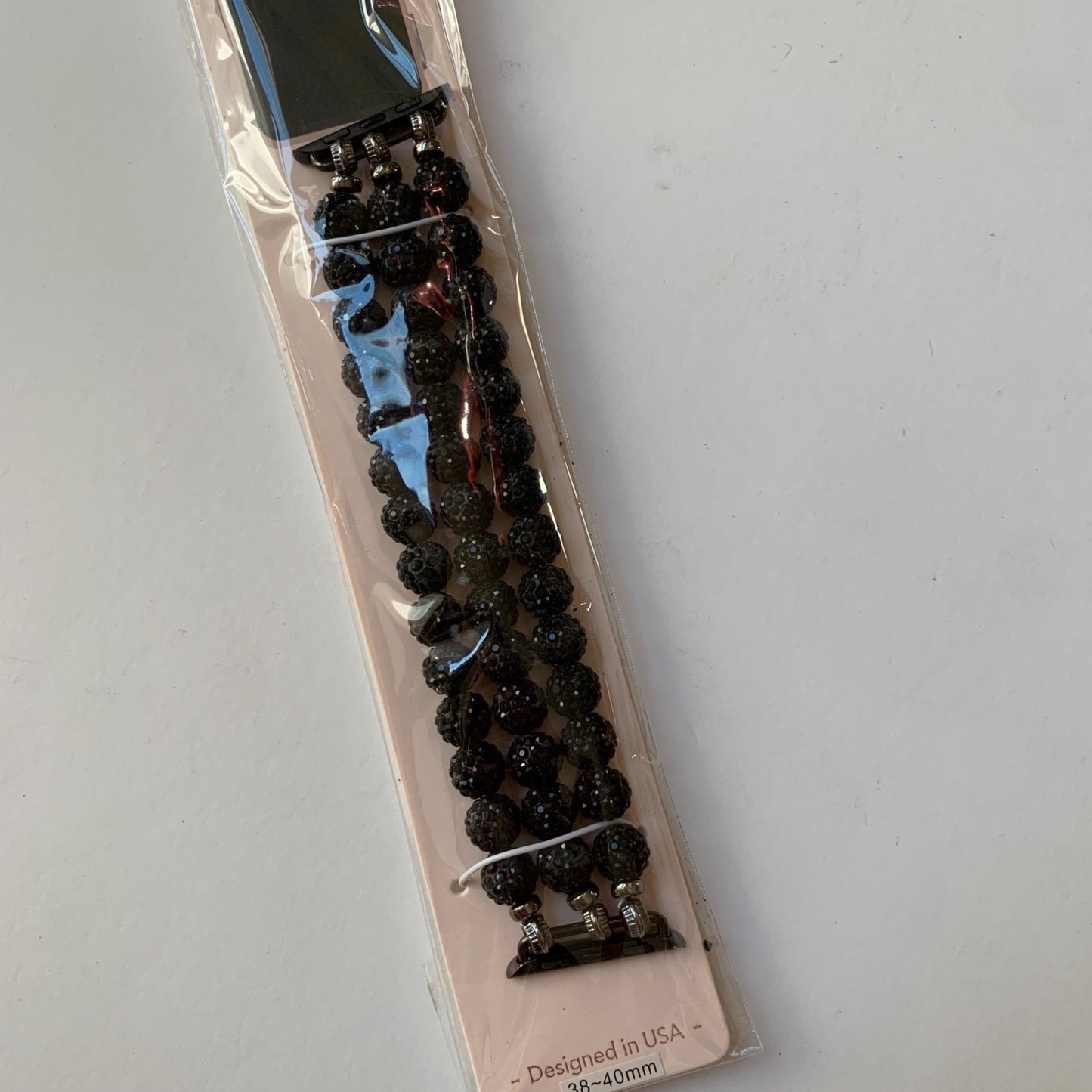 NEW Black Beaded Apple Watch Band Bracelet