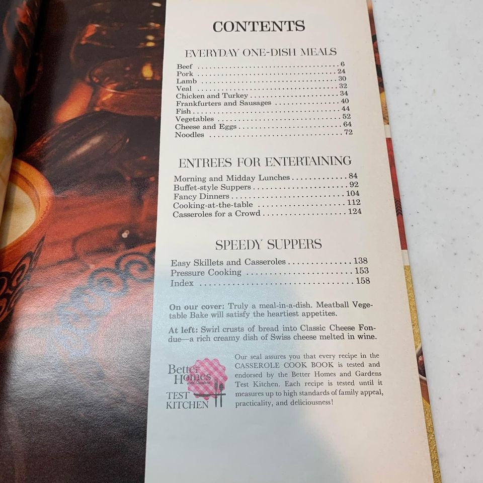 1970 Better Homes & Gardens Casserole Cook Book