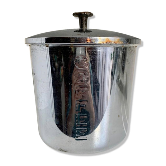 Vintage Everedy Chrome Coffee Canister With Lid