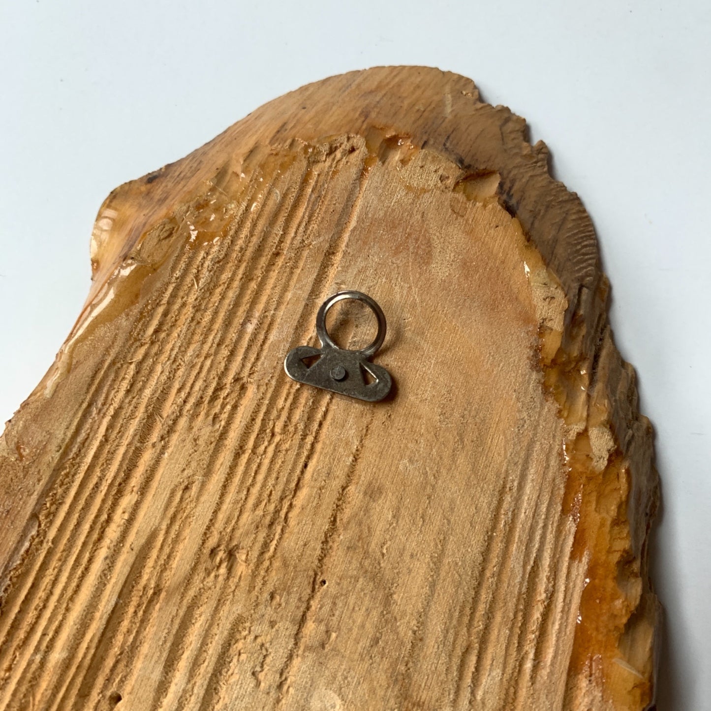 Vintage 1982 Adorable Painted American Bison on Wood Slice