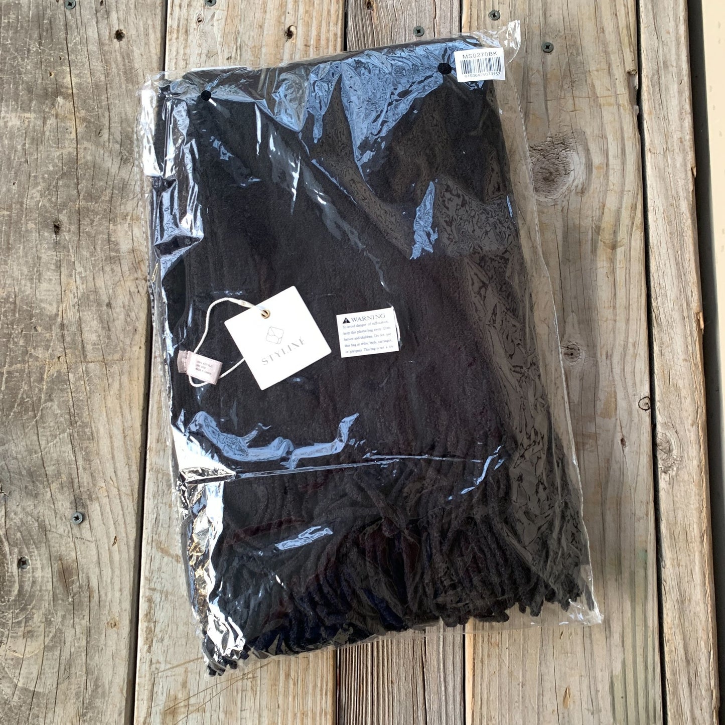 Solid Colored Knit Kimono Wrap Black New