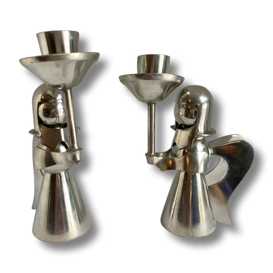 Vintage Wisna Handmade Indonesia Angel Candle Holders Pair