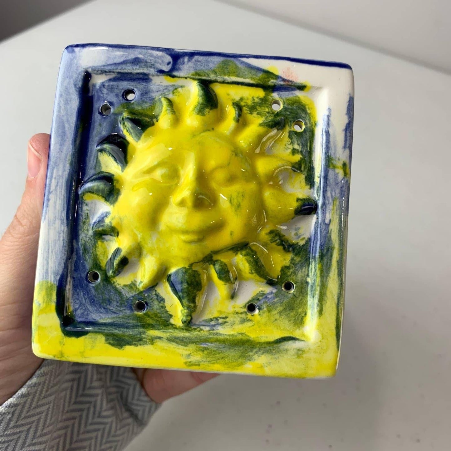 Hand painted Ceramic Tealight Holder