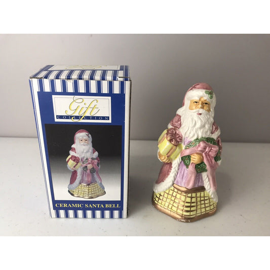 Vintage Gift Collection Ceramic Santa Bell w/Original Box
