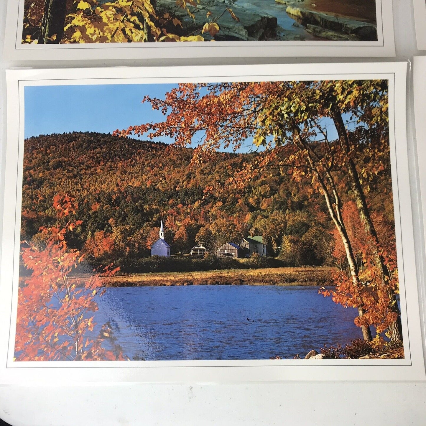 Set Of 4 Vintage Scenery Photo Placemats Laminated & Washable