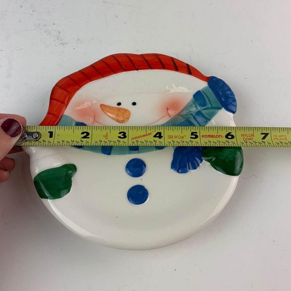 Vintage Snowman Small Decorative Plate Pacific Island