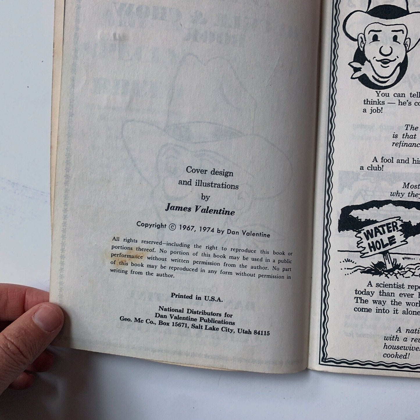 1974 SAGEBRUSH SAM'S Chuckle & Chow Book recipes cook