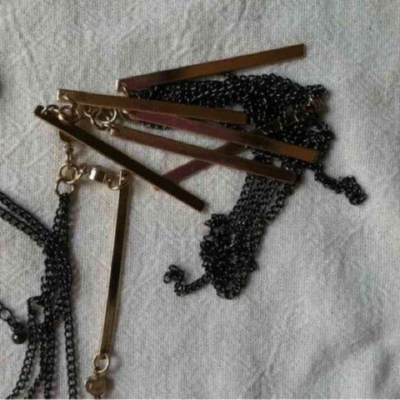 NEW Long Mixed Metals Chain Necklace