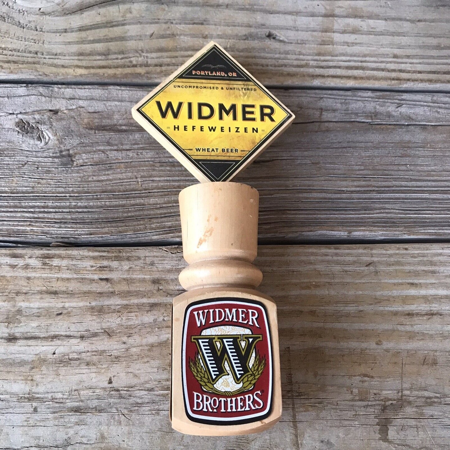 Widmer Brothers Hefeweizen Wheat Beer Wood Tap Handle Portland, OR