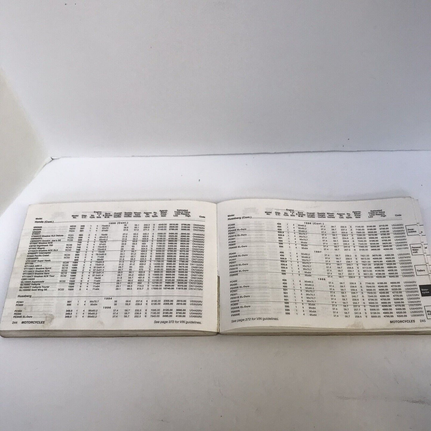 1998-1999 Clymer Sport Vehicle Blue Book Manual Snowmobile Motorcycle PWC ATV