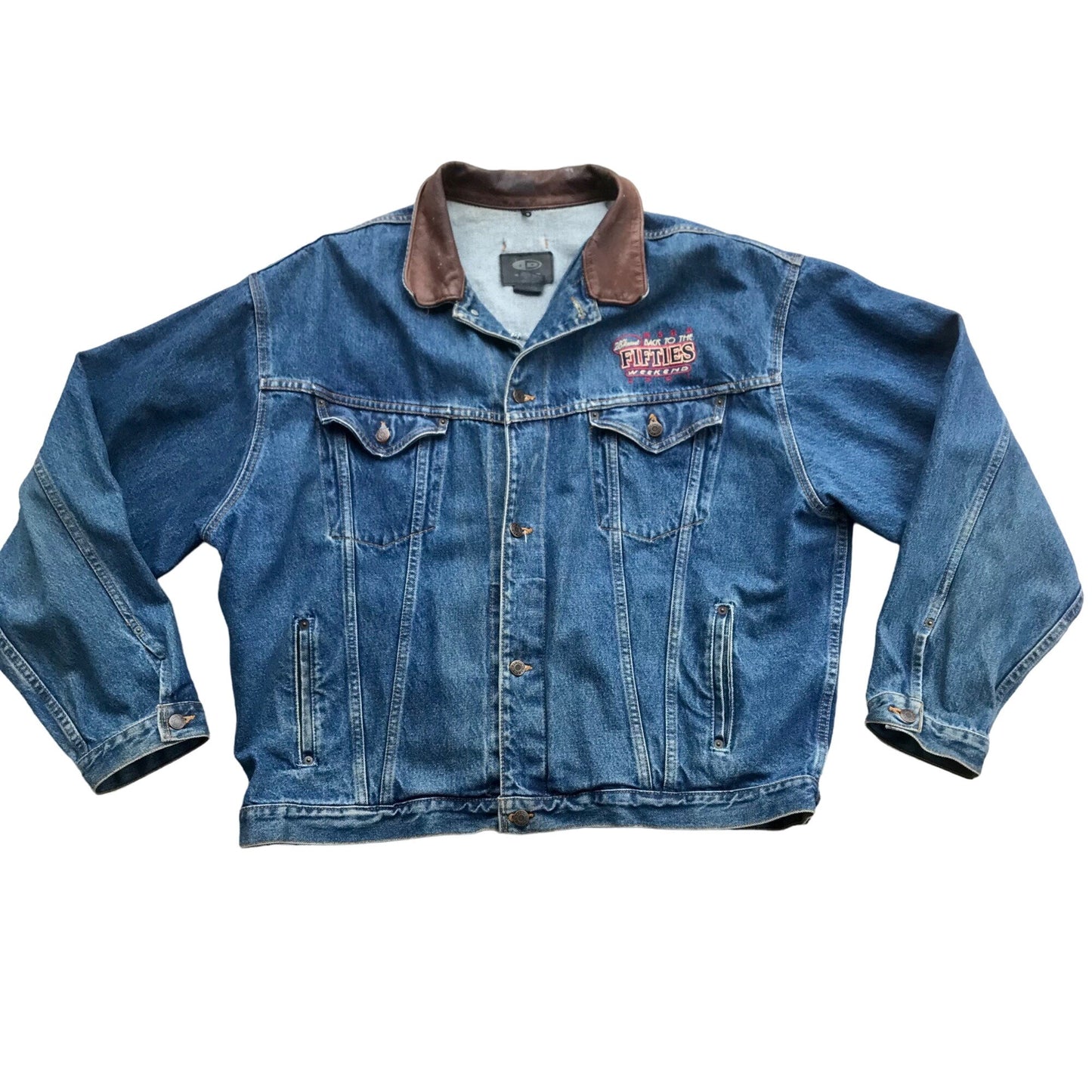 Vintage 2001 MSRA Back to the Fifties Jean Jacket Men's Size XXXL 50's