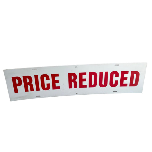 Vintage PRICE REDUCED Plastic Sign 24” Double-Sided