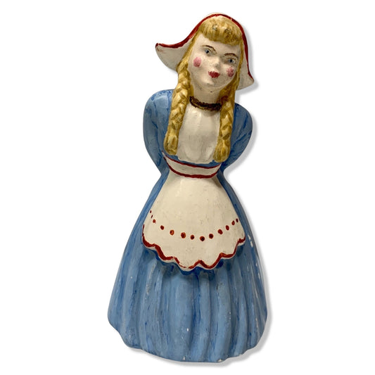 Vintage Blue Ceramic Dutch Girl Figurine