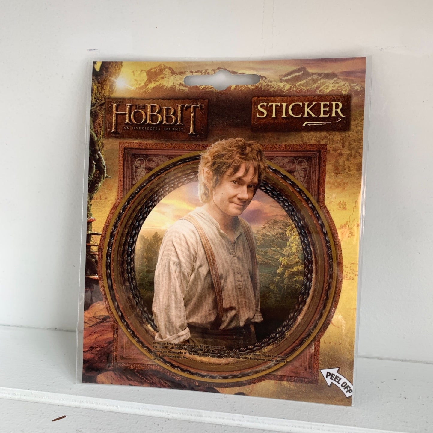 The Hobbit: An Unexpected Journey Bilbo Baggins Image Peel Off Sticker Decal NEW