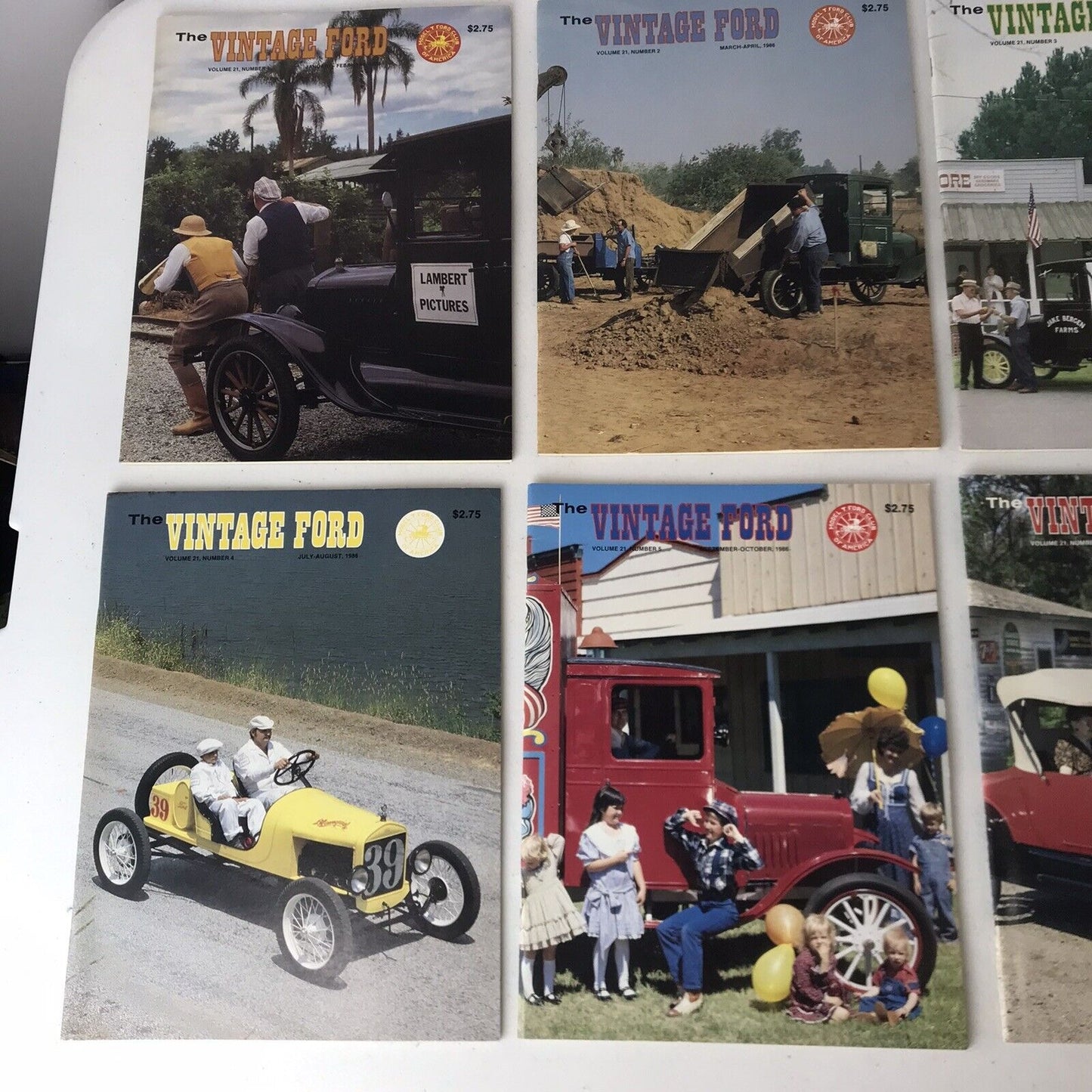 The Vintage Ford Magazine - Model T Ford Club of America 1986- all 6 issues!