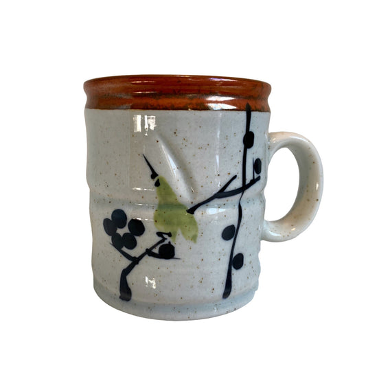 Vintage Speckled Abstract Painted Coffee Mug Ceramic