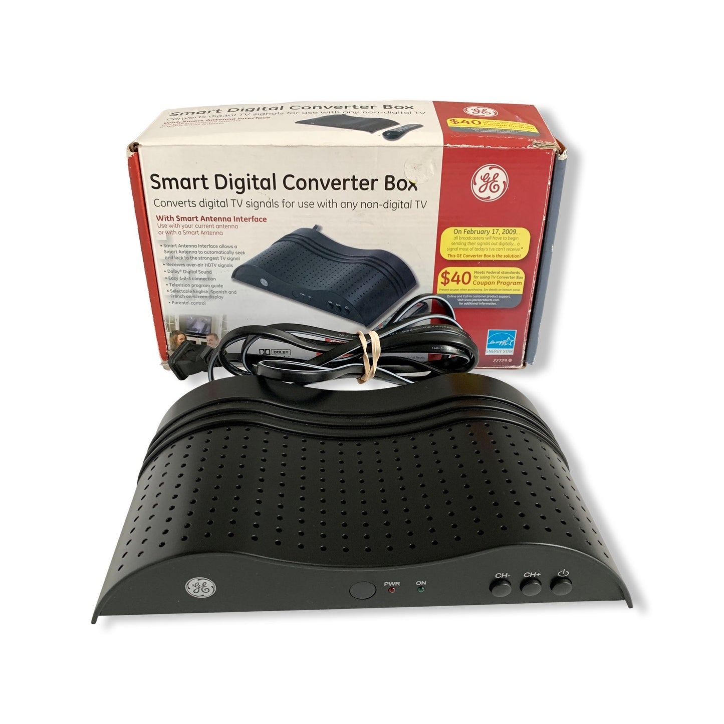 GE Converter Box Model 22729 In Box NO REMOTE