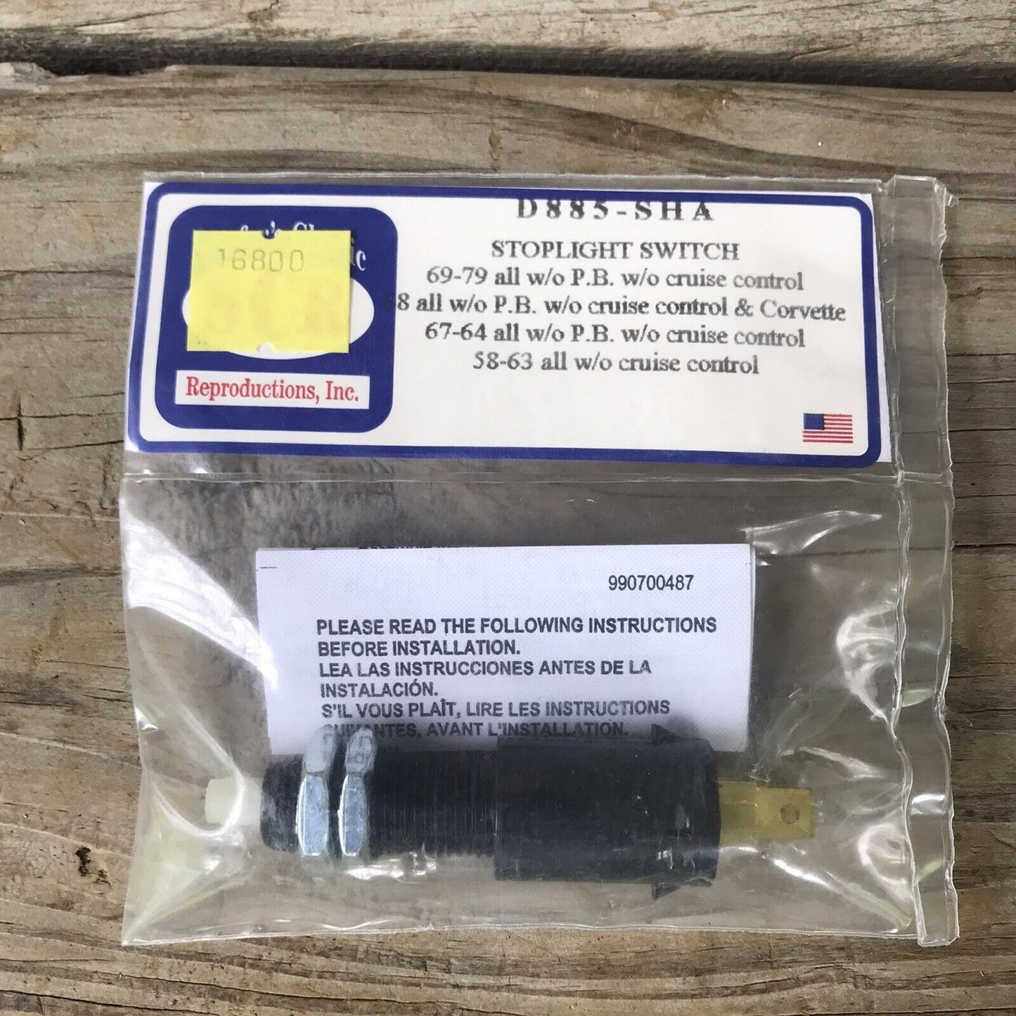 1958-1963 Chevrolet Impala? Stop Light Switch D885-SHA