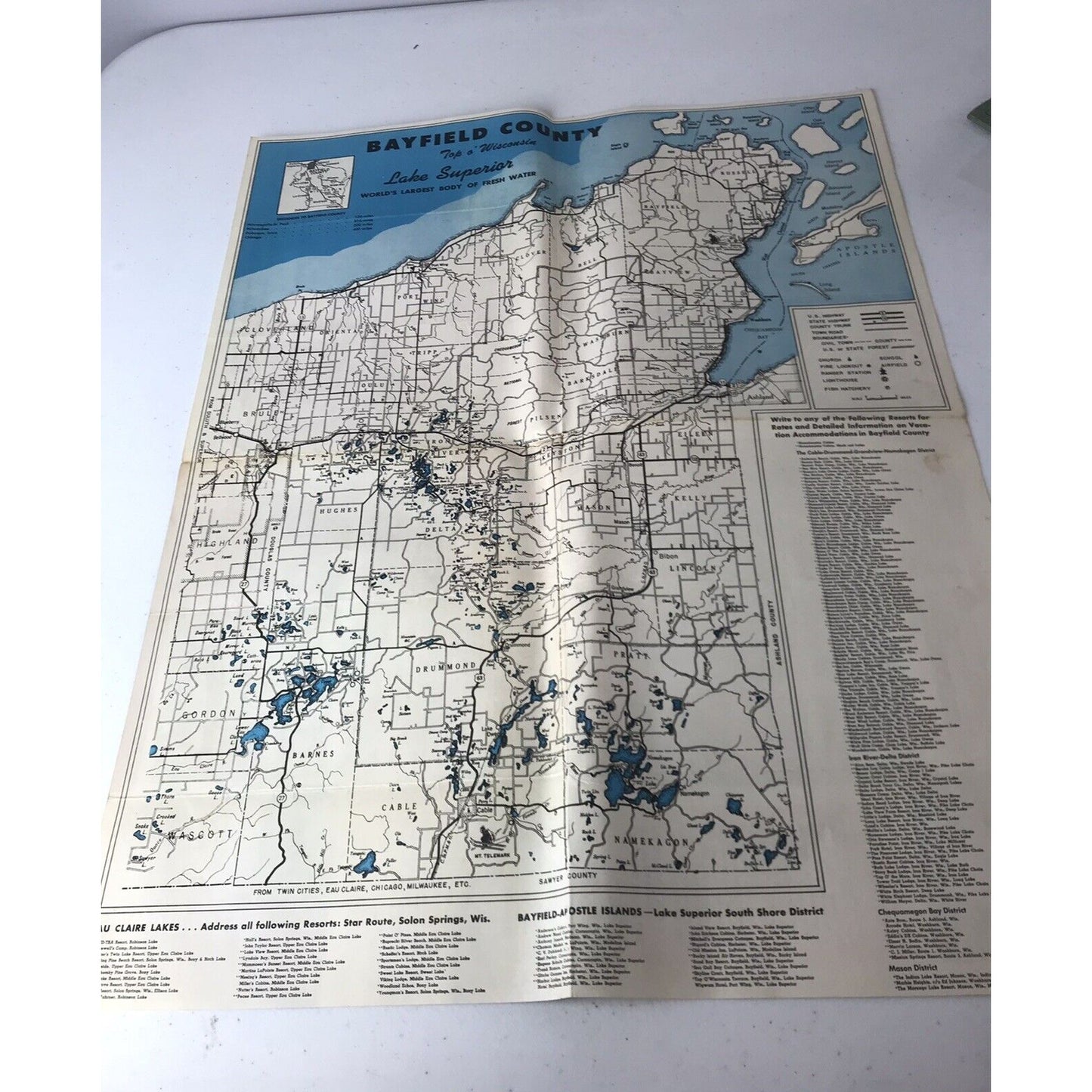 Lot Vintage Wisconsin Literature, Maps, Brochures AAA Directory & Other Ephemera