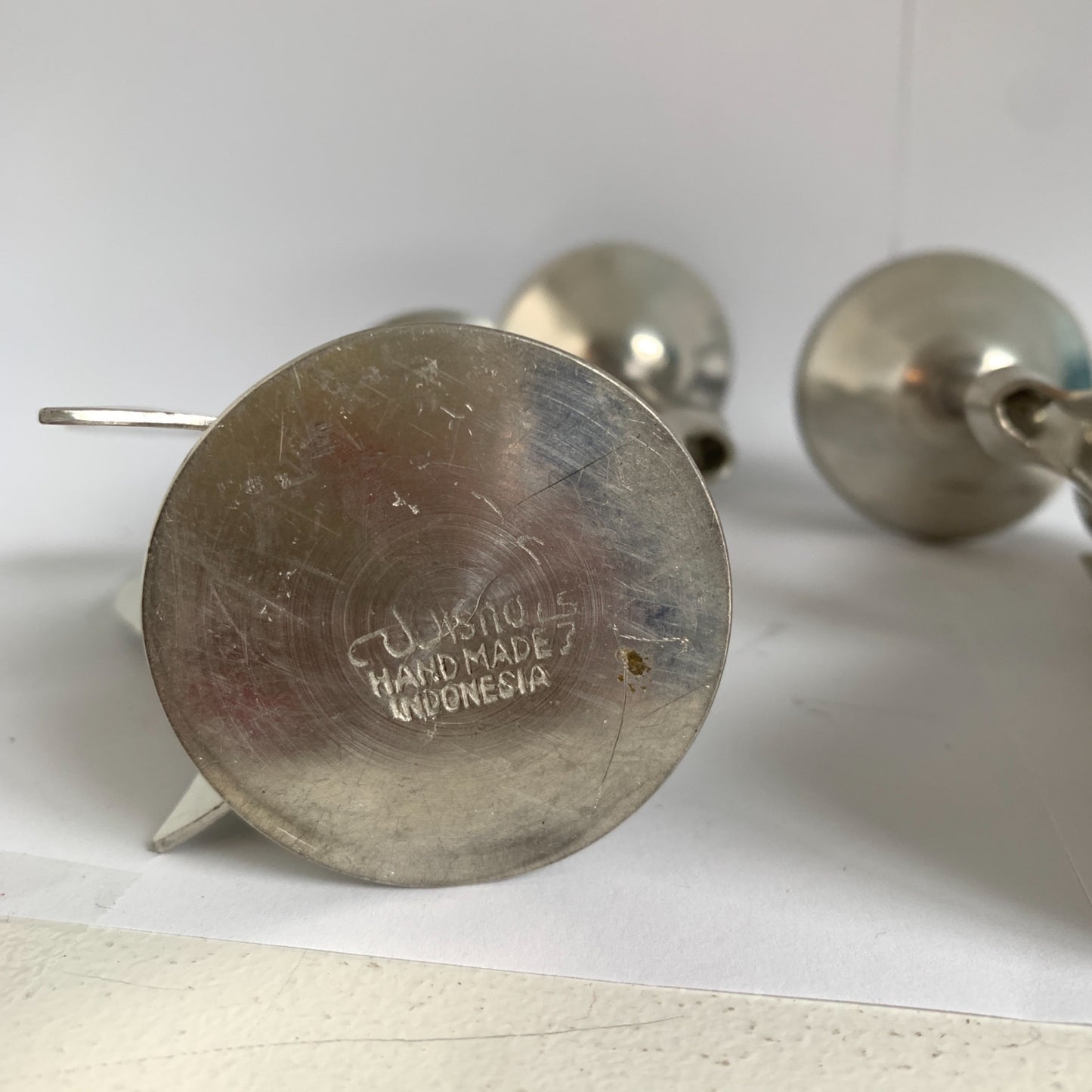 Vintage Wisna Handmade Indonesia Angel Candle Holders Pair