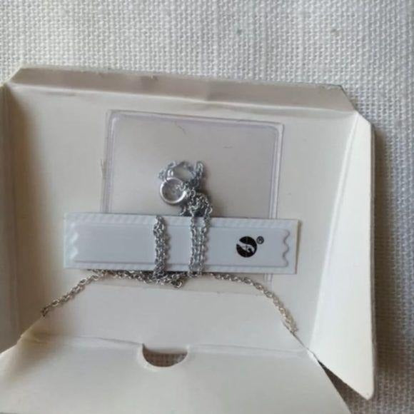 NEW Mint & CZ Teardrop Crystal Necklace