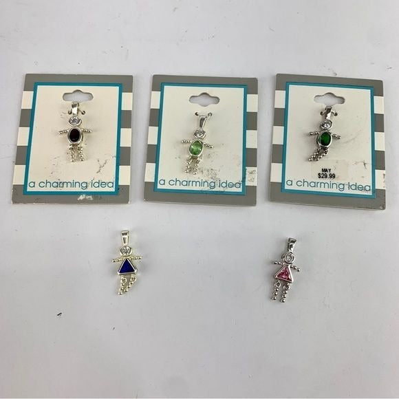 A Charming Idea Birthstone Babies Charms Lot of 5