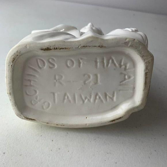 Orchids of Hawaii Tiki Mug Buddha Fan White