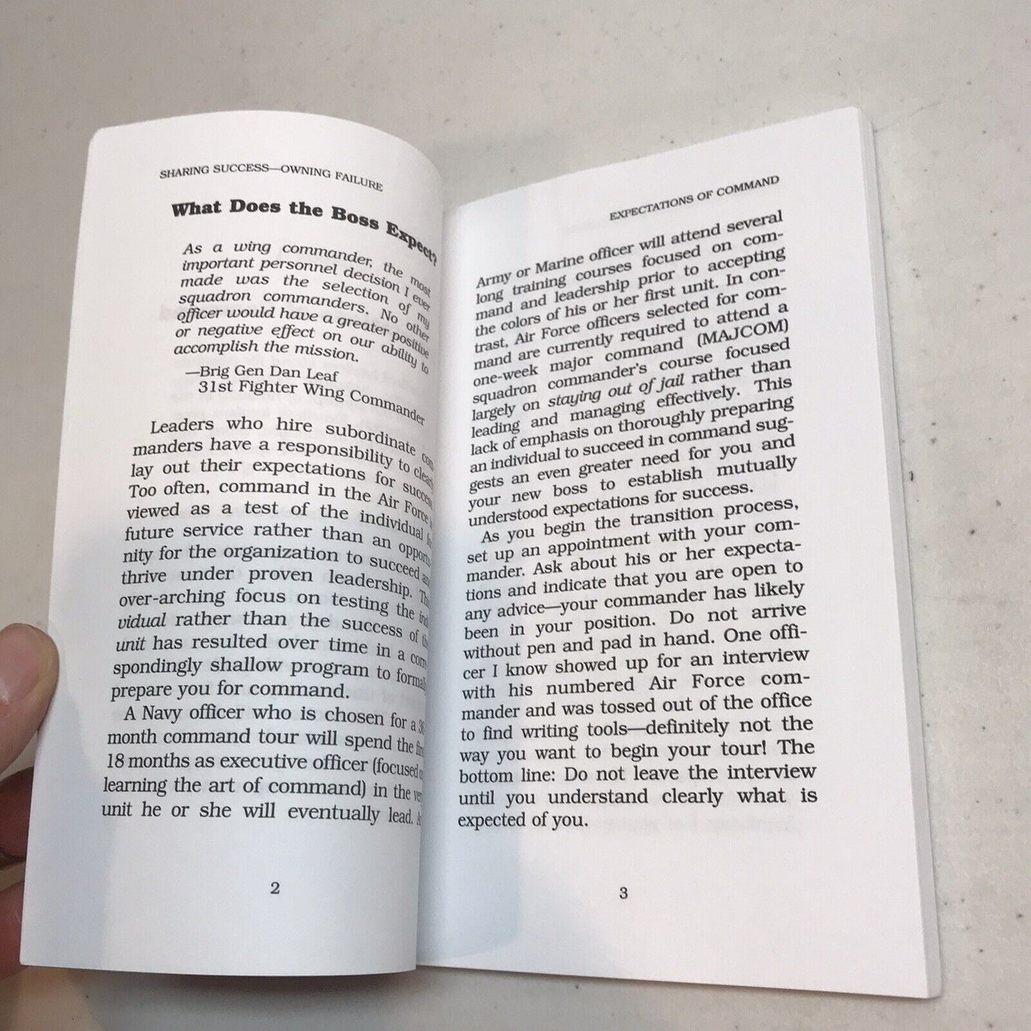Sharing Success - Owning Failure Preparing To Command In The Air Force Book