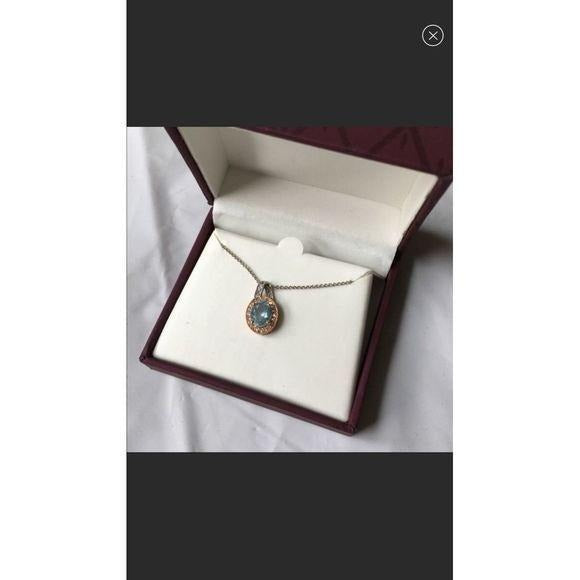 New Vintage Style Blue Crystal Necklace