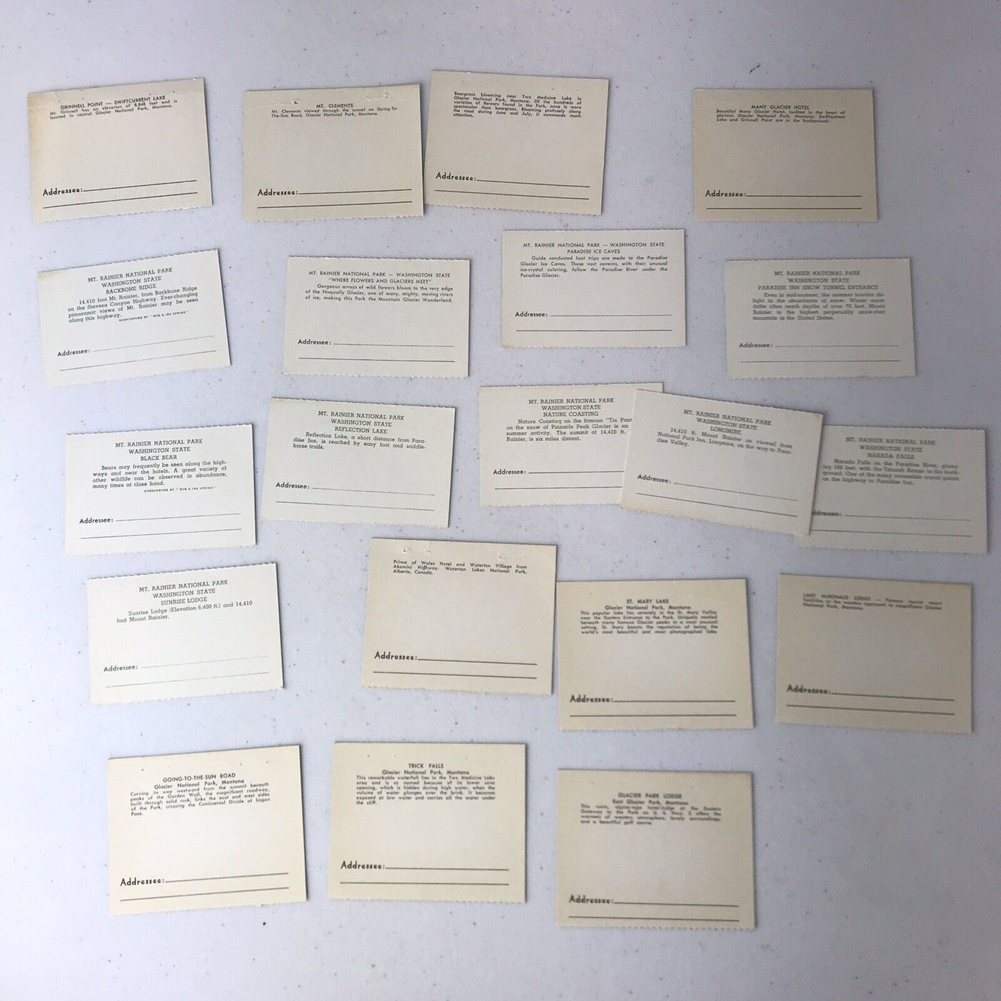 Lot 20 Vintage Postcard Miniatures “Mail The Postcard, Save The Miniatures”