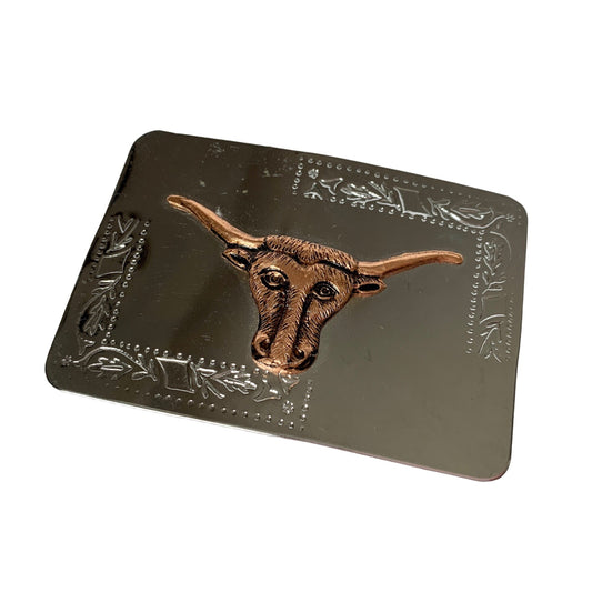 Metal Cow Bull Head Belt Buckle