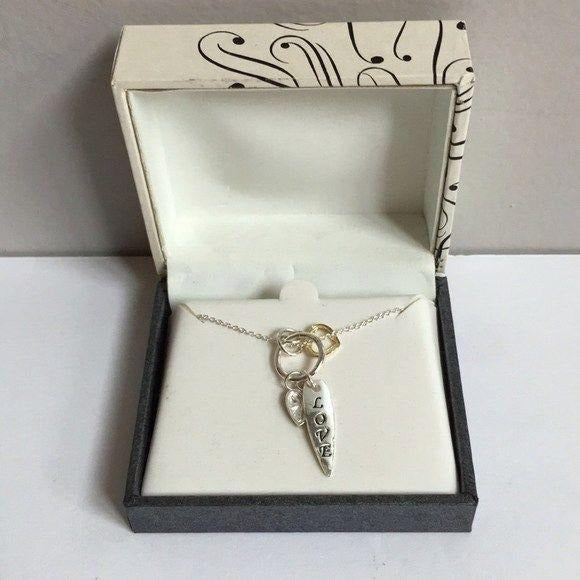 New Silver Plate Love Necklace