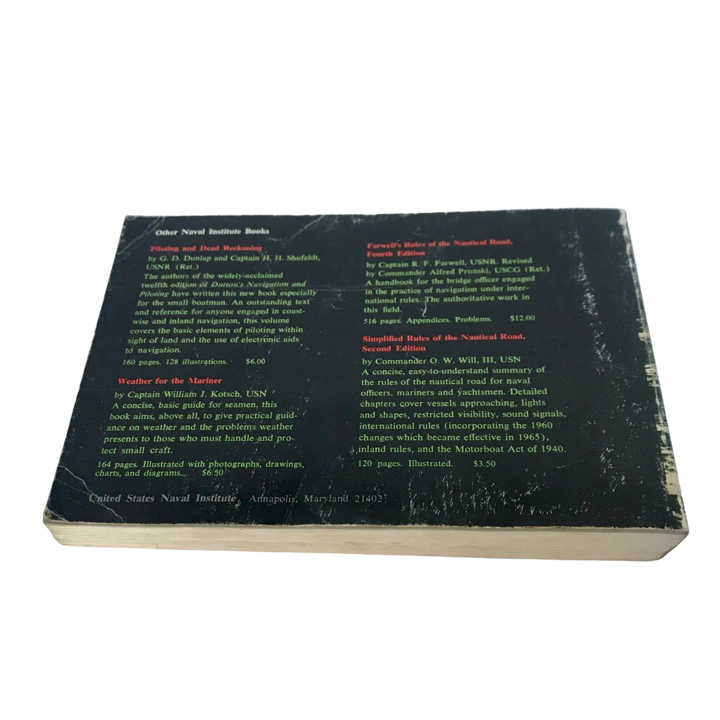 Vintage A Seaman's Guide to the Rule of the Road U.S. Naval Institute 1971 Book