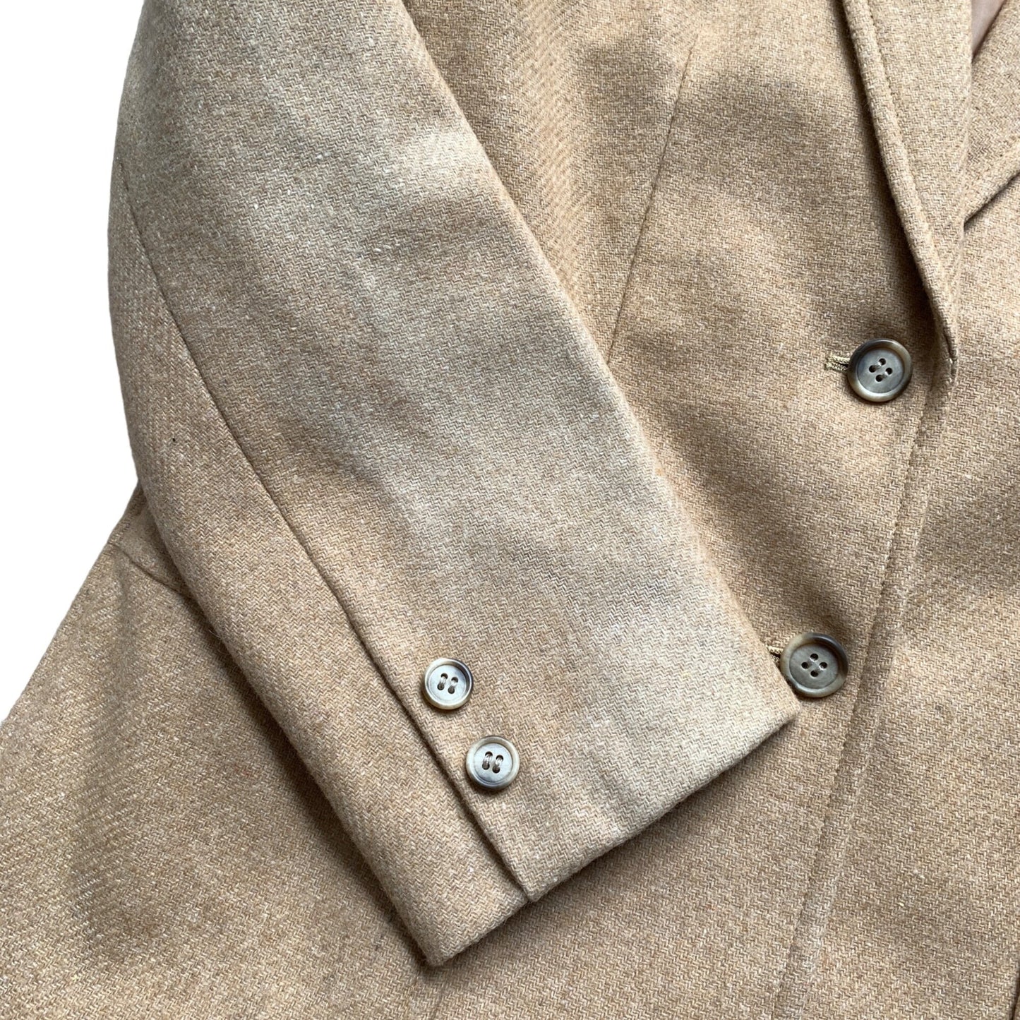 Vintage Marianne Fashion Tan Wool Blazer Made in Japan