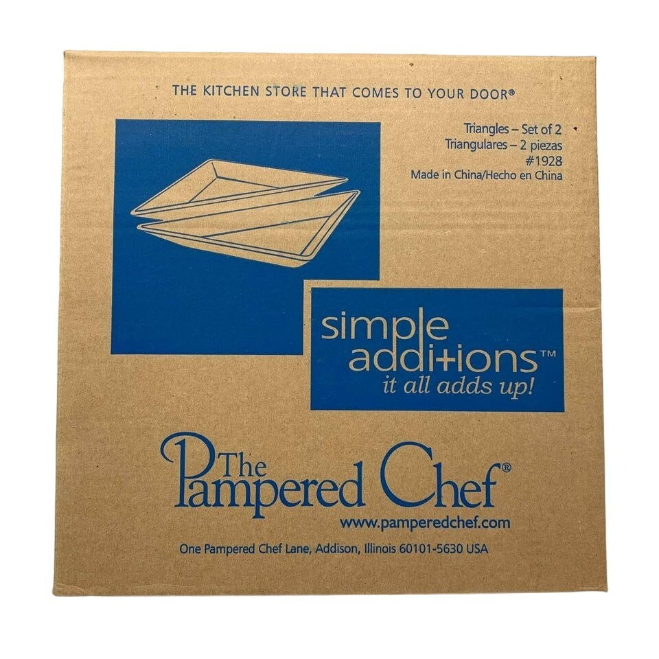 NEW Pampered Chef Triangles Set of 2 Black #1928 In Box