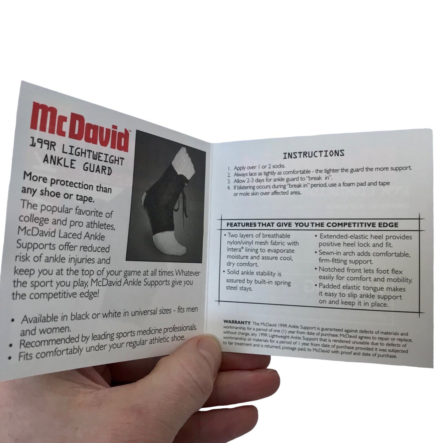 McDavid Light Weight Ankle Brace Size XL Men’s 14+