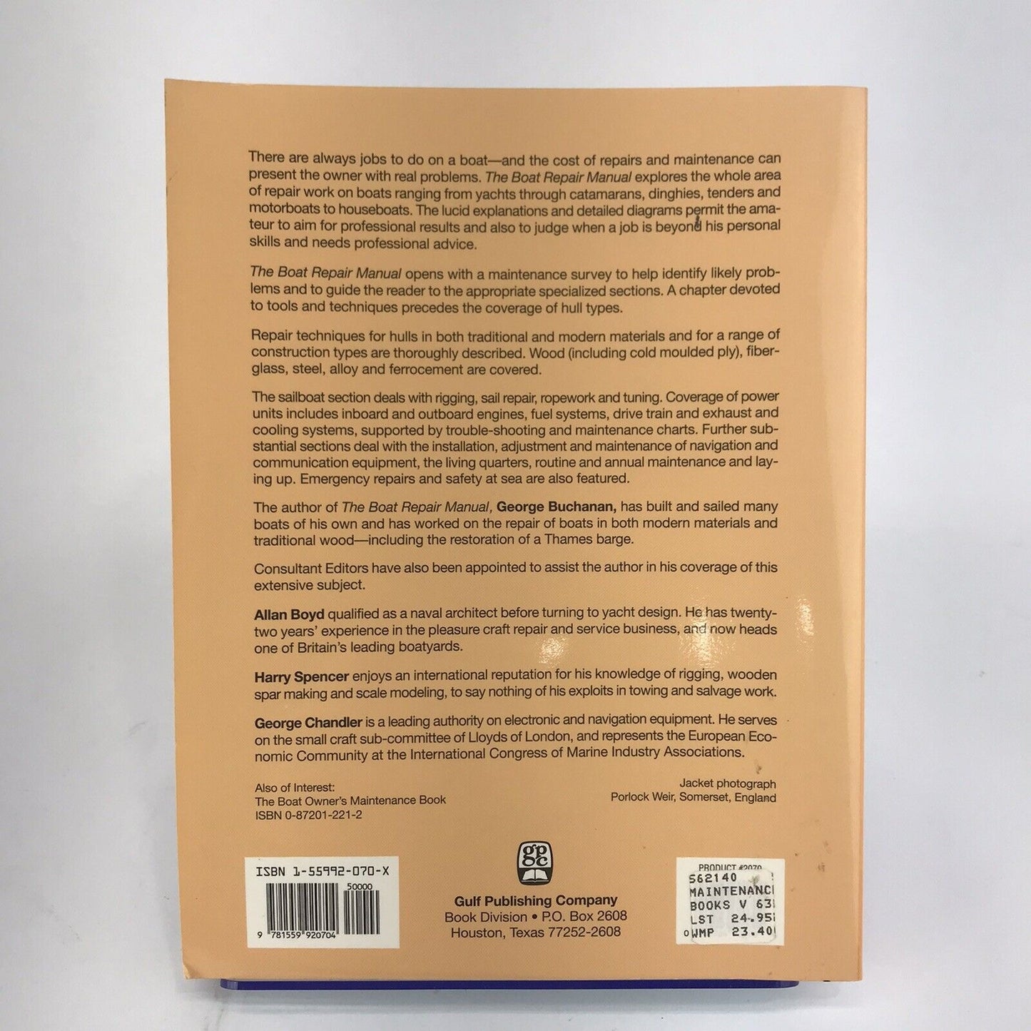 The Boat Repair Manual by George Buchanan (1985, Paperback)