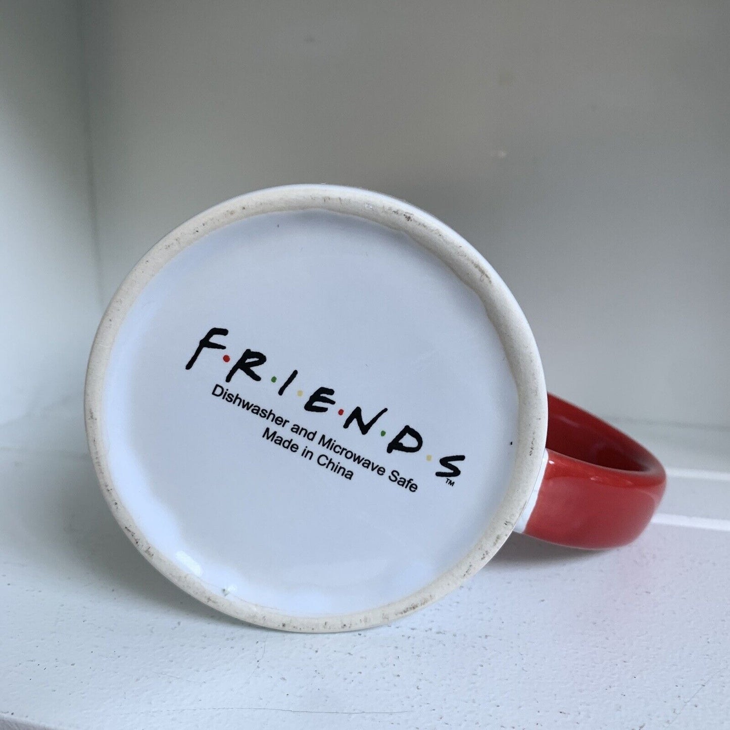 Friend's Central Perk Christmas Candy Cane Holly Large Coffee Mug Ceramic